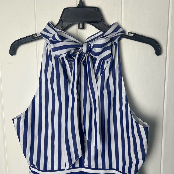 J. Crew Striped Halter Wide Leg Jumpsuit size 4 - Picture 13 of 16